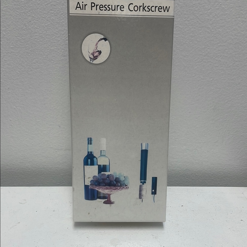Air Pressure Corkscrew Set with Blue Accents